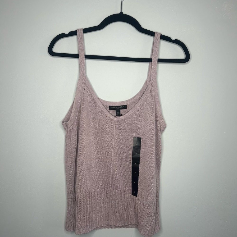 Banana Republic Light Purple Knit Sleeveless Tank Top